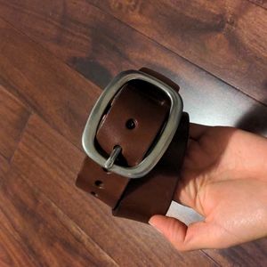 Brown leather belt